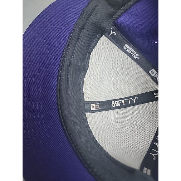 LSC Hat Cap 7 1/4 New Era 59fifty Purple Wool 3D Embroidered Fitted - Picture 6 of 9